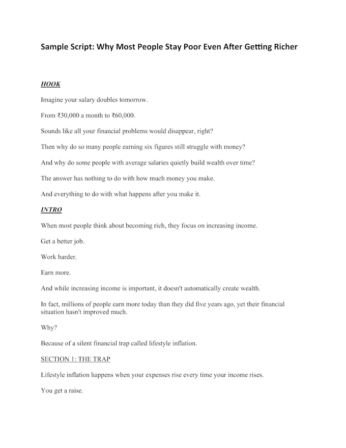 write engaging youtube scripts for faceless channels