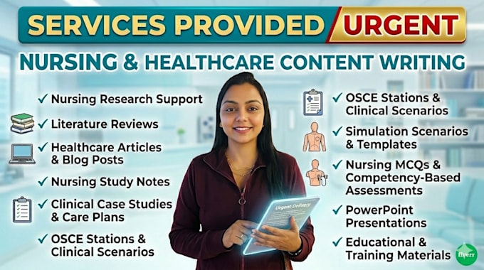 create urgent nursing study materials, simulations, and presentation