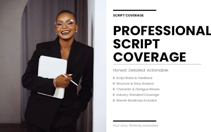 provide industry level script coverage, notes for TV or screenplay script editor