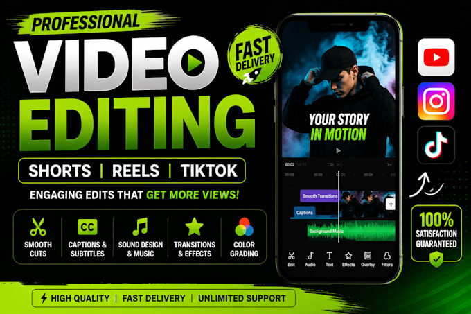 professionally edit short form videos for social media