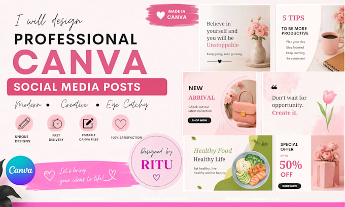 design professional canva soical media posts