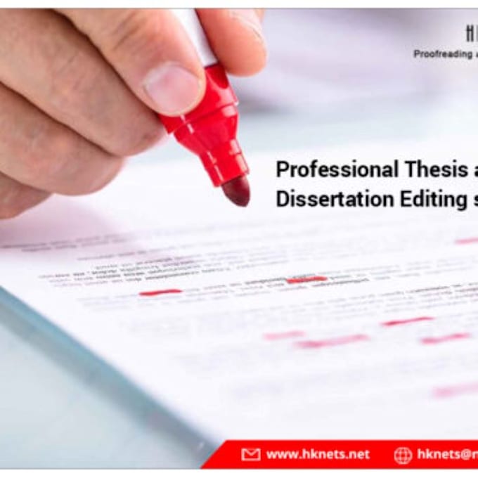 format, proofread and edit your thesis and dissertation