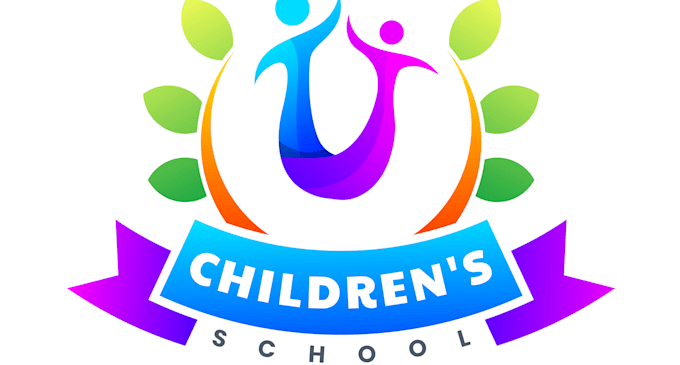 create a fun and colorful logo for children brands