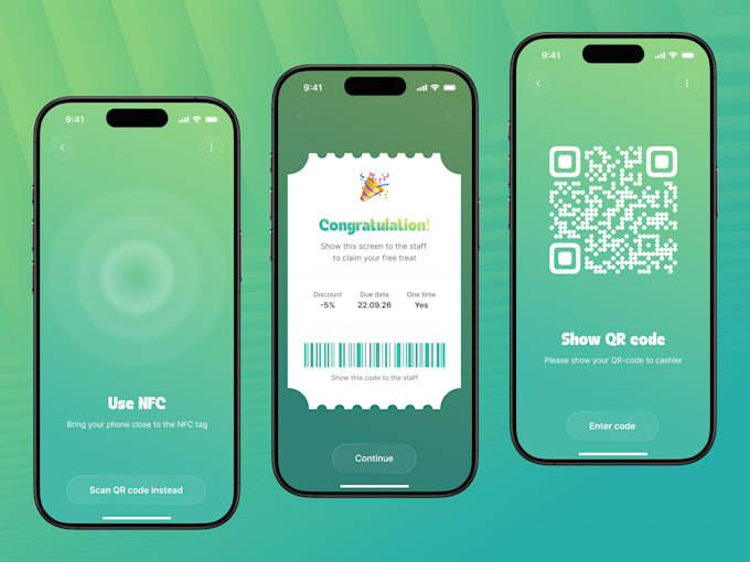 develop nfc digital business card app, nfc app with custom saas solution