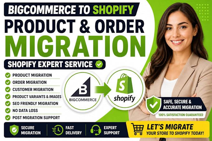 bigcommerce product order migration shopify expert service
