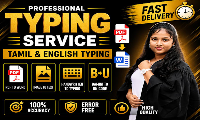 do tamil and english typing professionally