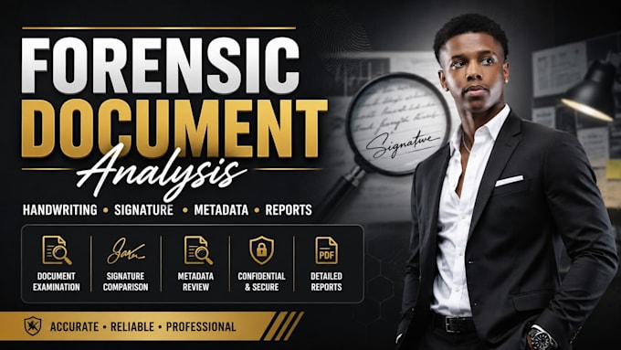 do forensic document analysis, handwriting comparison, signature verification