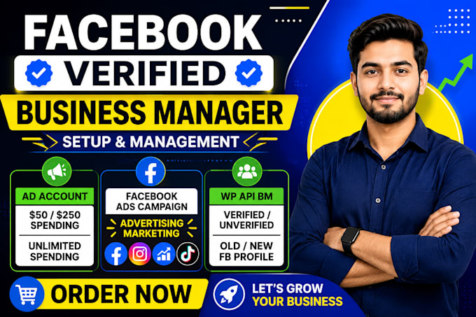 create fresh verified fb business manager and ads account