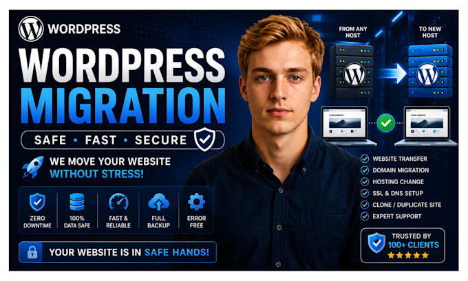 migrate wordpress website fast and secure to new host, clone wordpress website