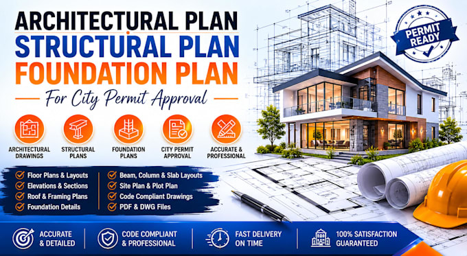 illustrate floor plan foundation plan structural drawings for building permit