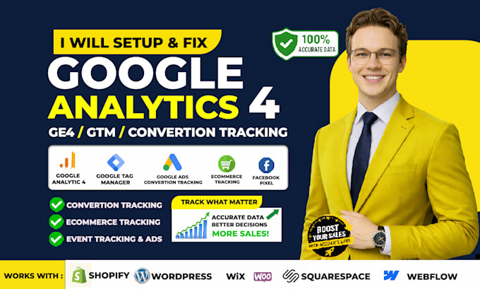 setup google analytics 4, ga4 ecommerce tracking, conversion tracking