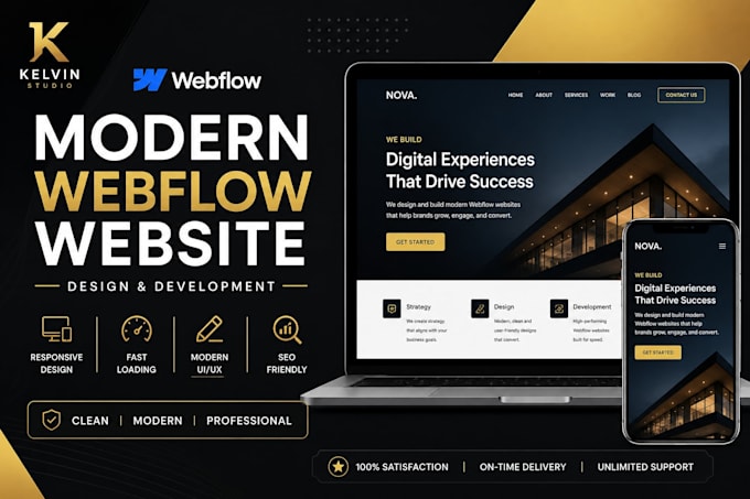 design a responsive webflow website for your business