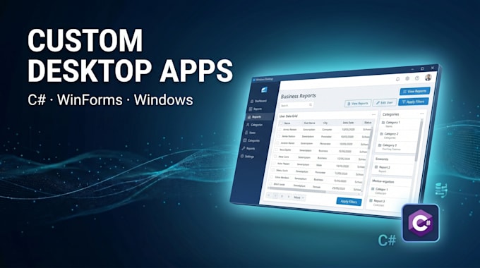 build a custom windows desktop application in csharp winforms