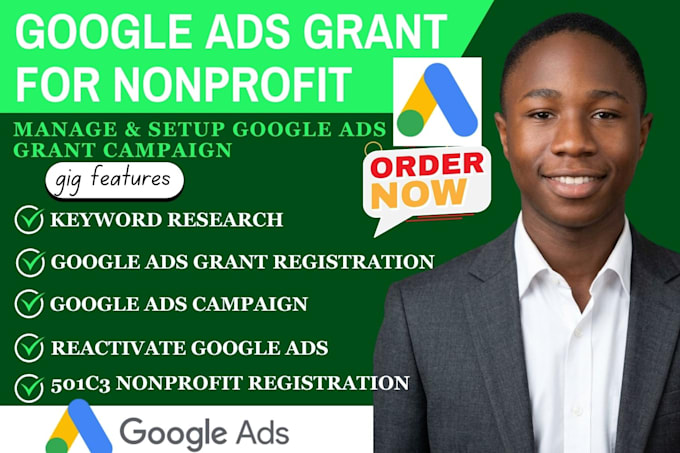 setup optimize and manage google ad grants for nonprofits, PPC campaigns
