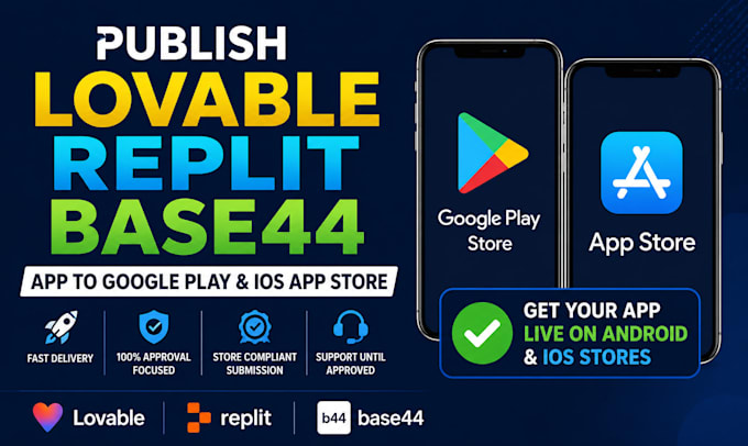 deploy publish lovable replit cursor ai base44 app to google play ios app store