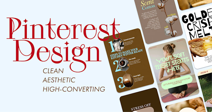 aesthetic and high converting pinterest pins design
