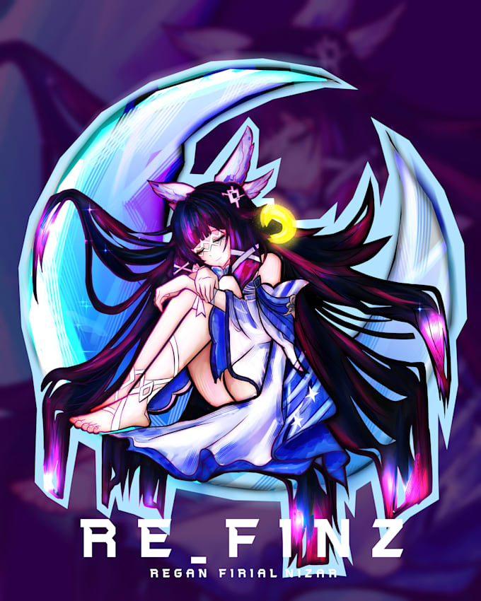 draw colorfull fan art anime character