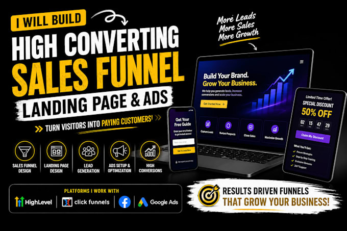 create a conversion optimized sales funnel and landing page