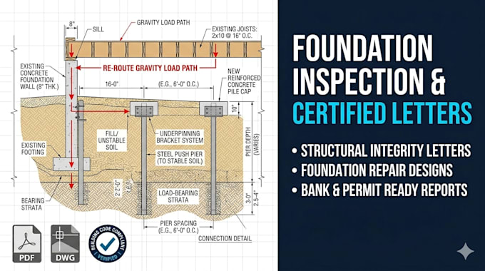 do foundation inspection certified structural integrity engineer letter pe stamp