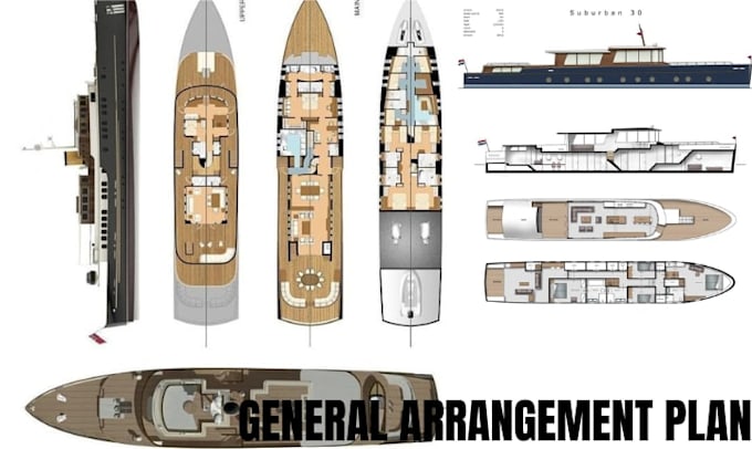 create general arrangement ga drawing for ship and vessels