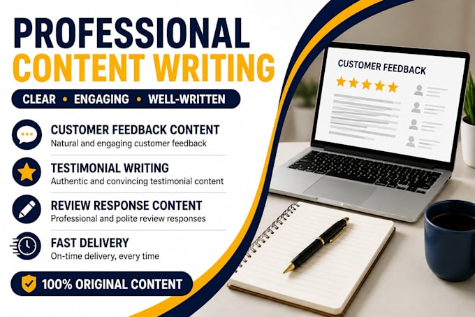 write professional customer feedback and review response content