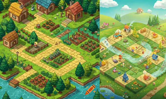 do 2d top down pixel art tileset rpg game map pixel art background game asset