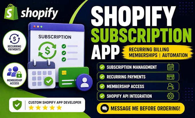 build shopify subscription app with recurring billing and payments