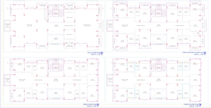 make detailed 2d autocad plans and layouts