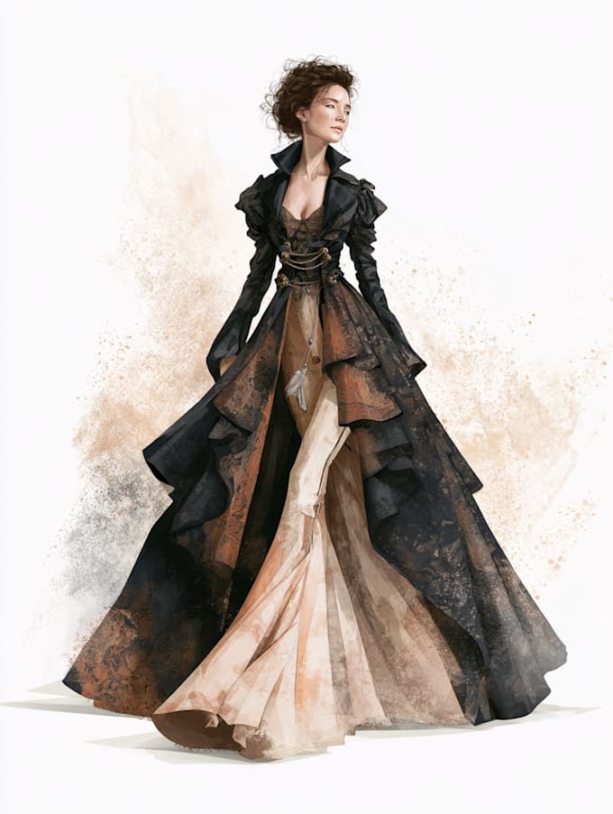 create a simple fashion illustration