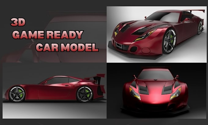 create 3d car models low poly vehicle game ready assets for unreal engine, fivem
