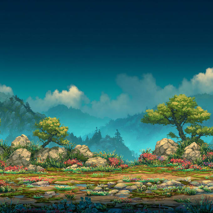 create 2d environment and game background for you