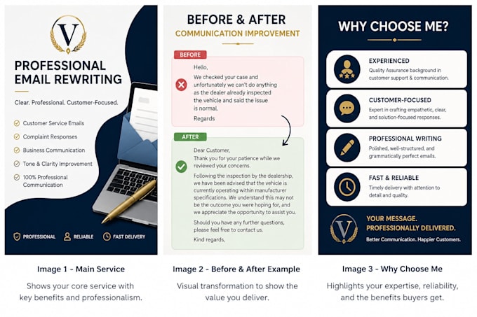 professionally rewrite your customer service or business emails