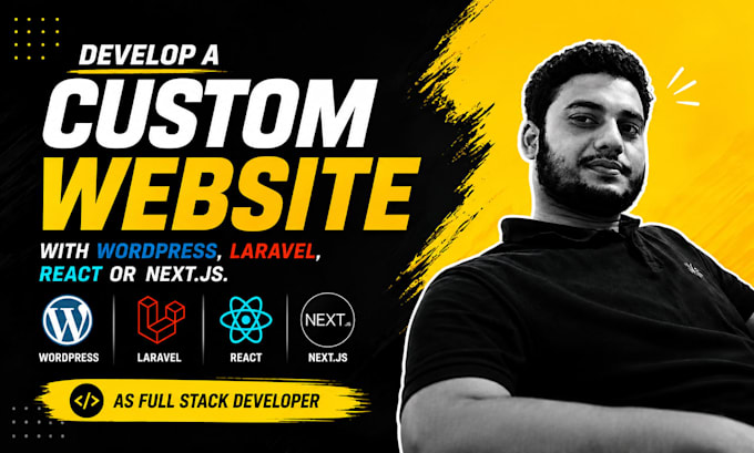 develop custom website with wordpress, react or next js as full stack developer