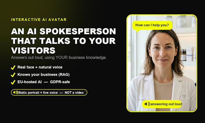 create an ai avatar assistant that talks to your website visitors