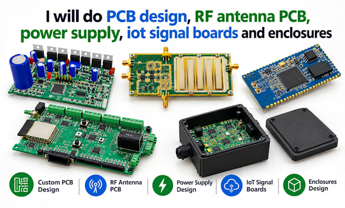 do pcb design rf antenna pcb power supply iot singal board and enclosures