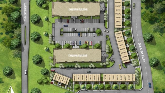 draw a custom event map layout or architectural site plan