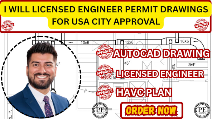 licensed engineer permit drawings for USA city approval