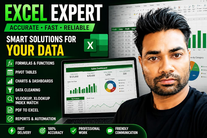 clean,format,marge,split excel data, all excel problems solve