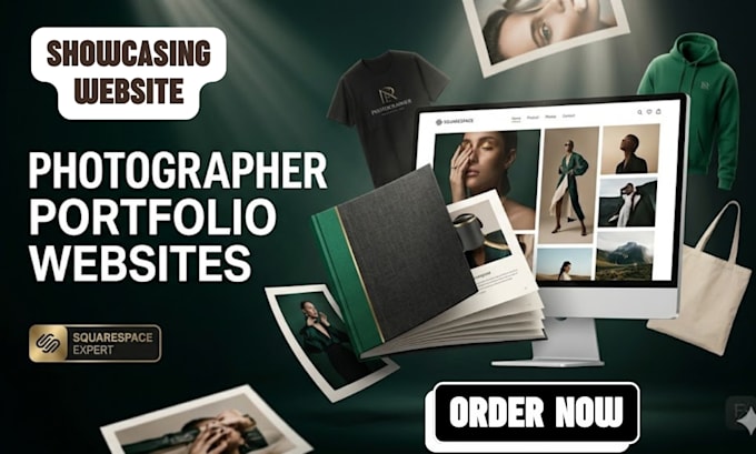 design squarespace portfolio website for photographers, showcase website design