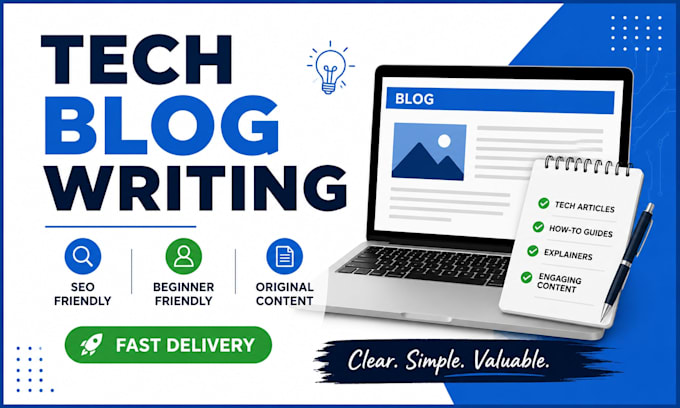 write SEO tech blog articles and beginner friendly content