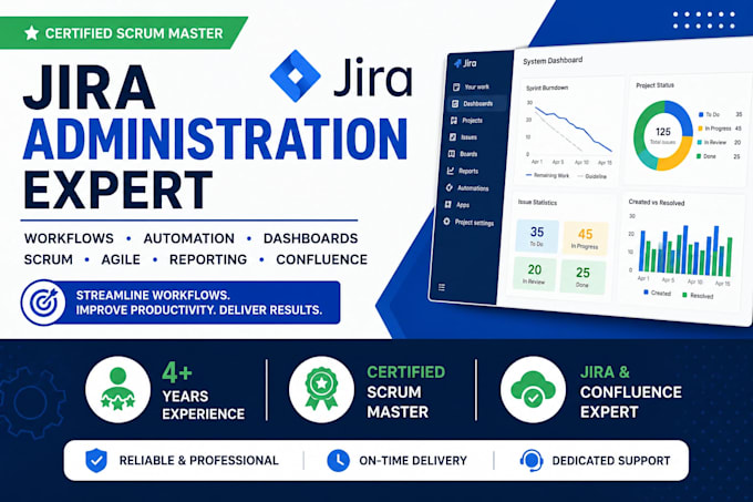 be your jira administrator and scrum master
