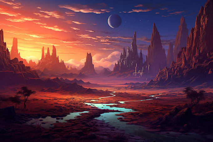 create fantasy environment concept art