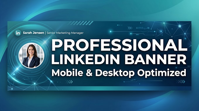 design a professional linkedin banner or header