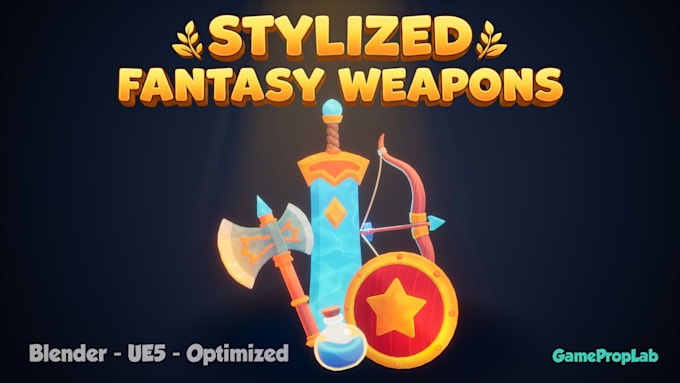 create vibrant cartoon 3d game props