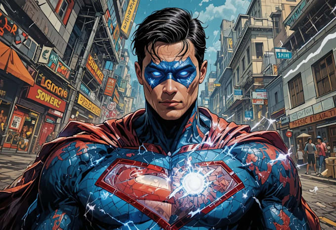 draw your superhero in comic style