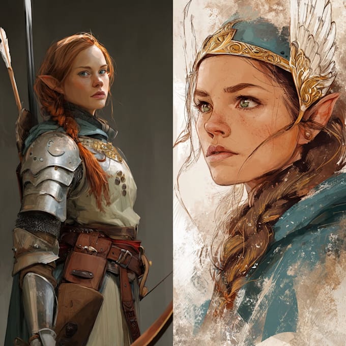 draw dnd character art and fantasy charecter art
