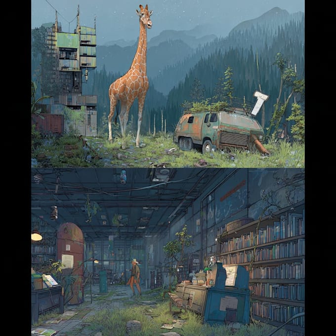 create dark, background, environment concept art, landscape
