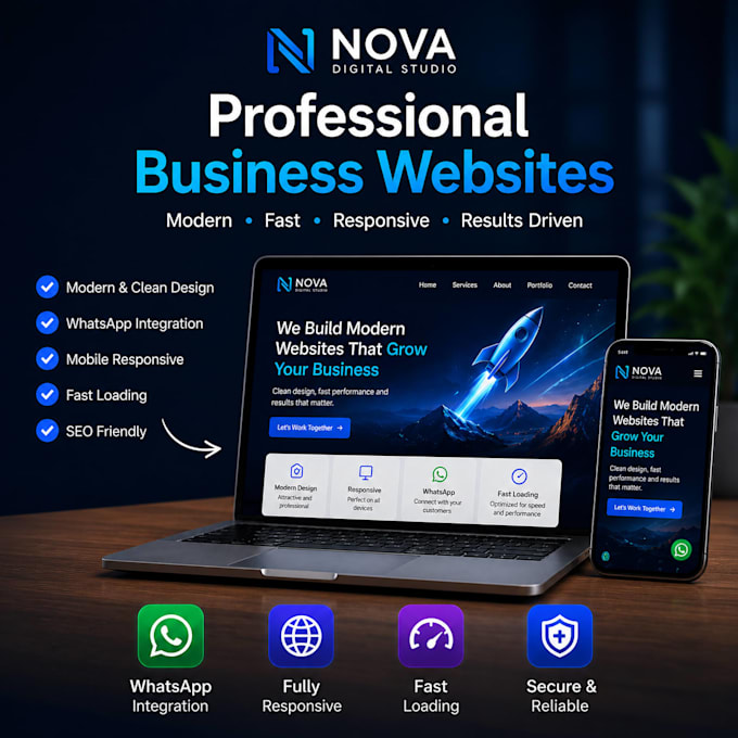 build a modern business website with whatsapp integration
