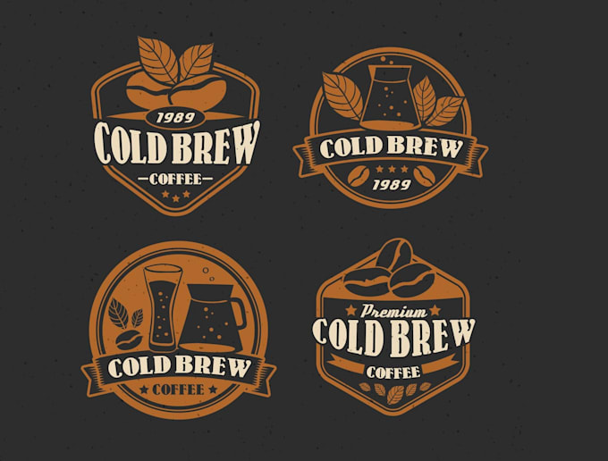 create hand drawn coffee shop logo for your cafe