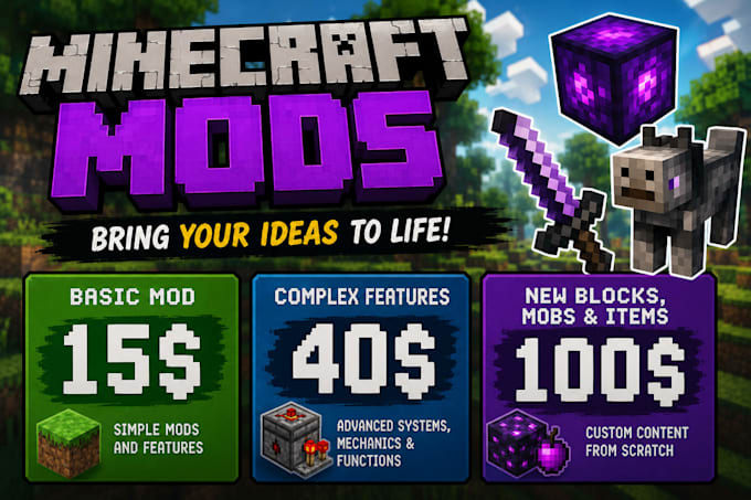 create minecraft mods for your game